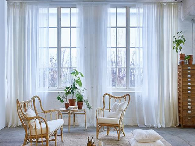cortina voil classica para sala